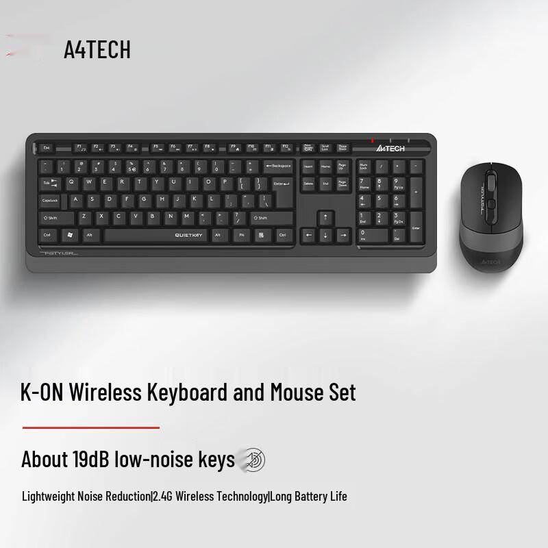 A4TECH FG1010Q Wireless Keyboard and Mouse Set
A4TECH FG1010Q Wireless Keyboard and Mouse Set