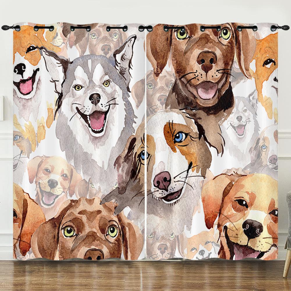 Curtain Cartoon Animal Dog Digital Printing Bedroom Blackout Curtain Punching 2pcs*97cm*114cm*2
Curtain Cartoon Animal Dog Digital Printing Bedroom Blackout Curtain Punching 2pcs*97cm*114cm*2