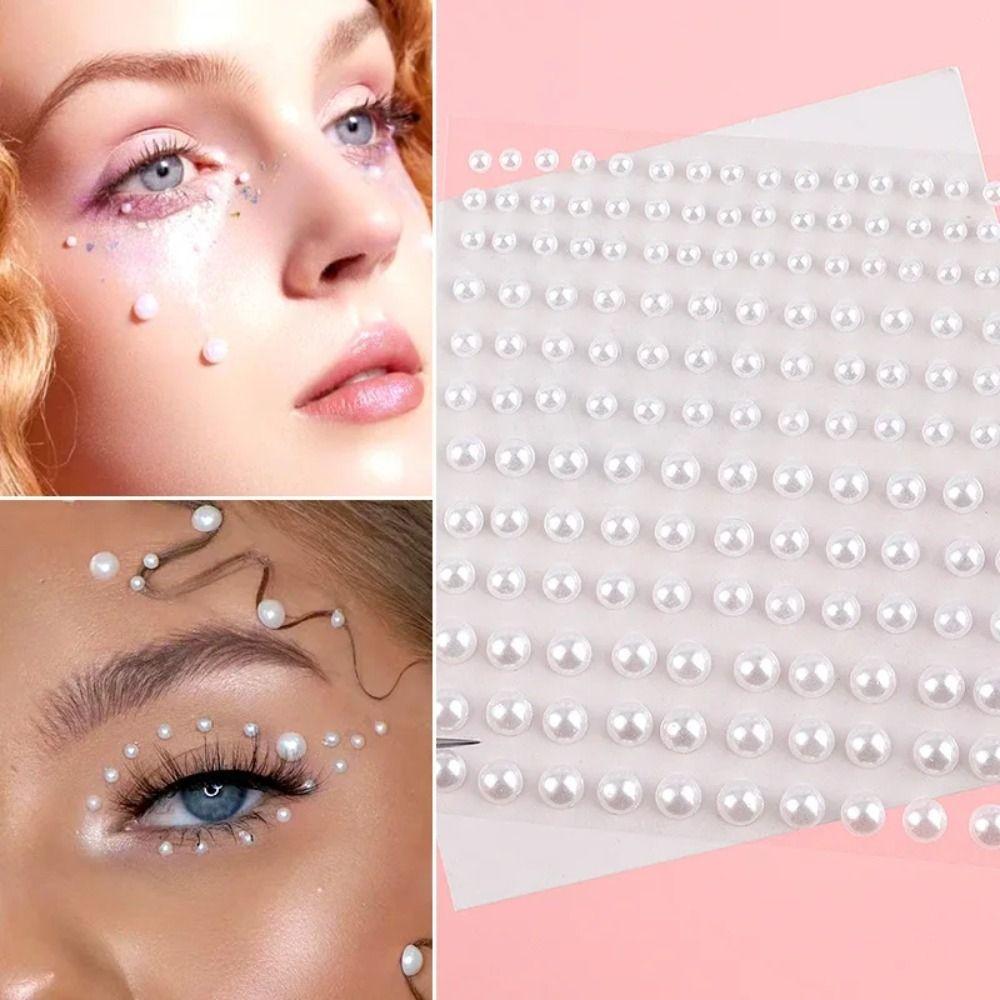 165pcs Mix 3/4/5/6mm Hair Pearls Stickers Self Adhesive Face Pearls Stickers for Hair Face Makeup
165pcs Mix 3/4/5/6mm Hair Pearls Stickers Self Adhesive Face Pearls Stickers for Hair Face Makeup