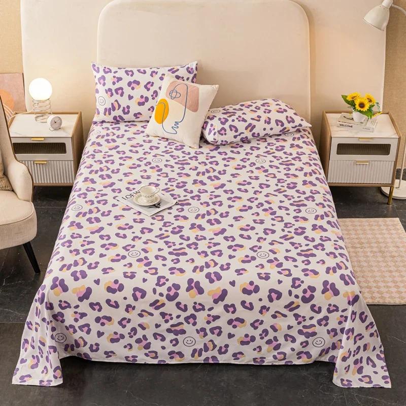 Fashion Purple Leopard Design Bed Sheet Set Cartoon Smiley Face Printing Skin-friendly Bedding Bedroom Dormitory Decoration 120x230cm 2pcs
Fashion Purple Leopard Design Bed Sheet Set Cartoon Smiley Face Printing Skin-friendly Bedding Bedroom Dormitory Decoration 120x230cm 2pcs