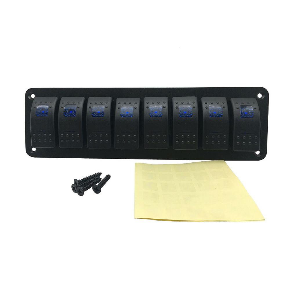 8 Gang Marine Boat Rocker Switch Panel, 12V 24V Waterproof RV LED Switch Panel for Car Truck Marine Boat, On Off Toggle чёрный
8 Gang Marine Boat Rocker Switch Panel, 12V 24V Waterproof RV LED Switch Panel for Car Truck Marine Boat, On Off Toggle чёрный