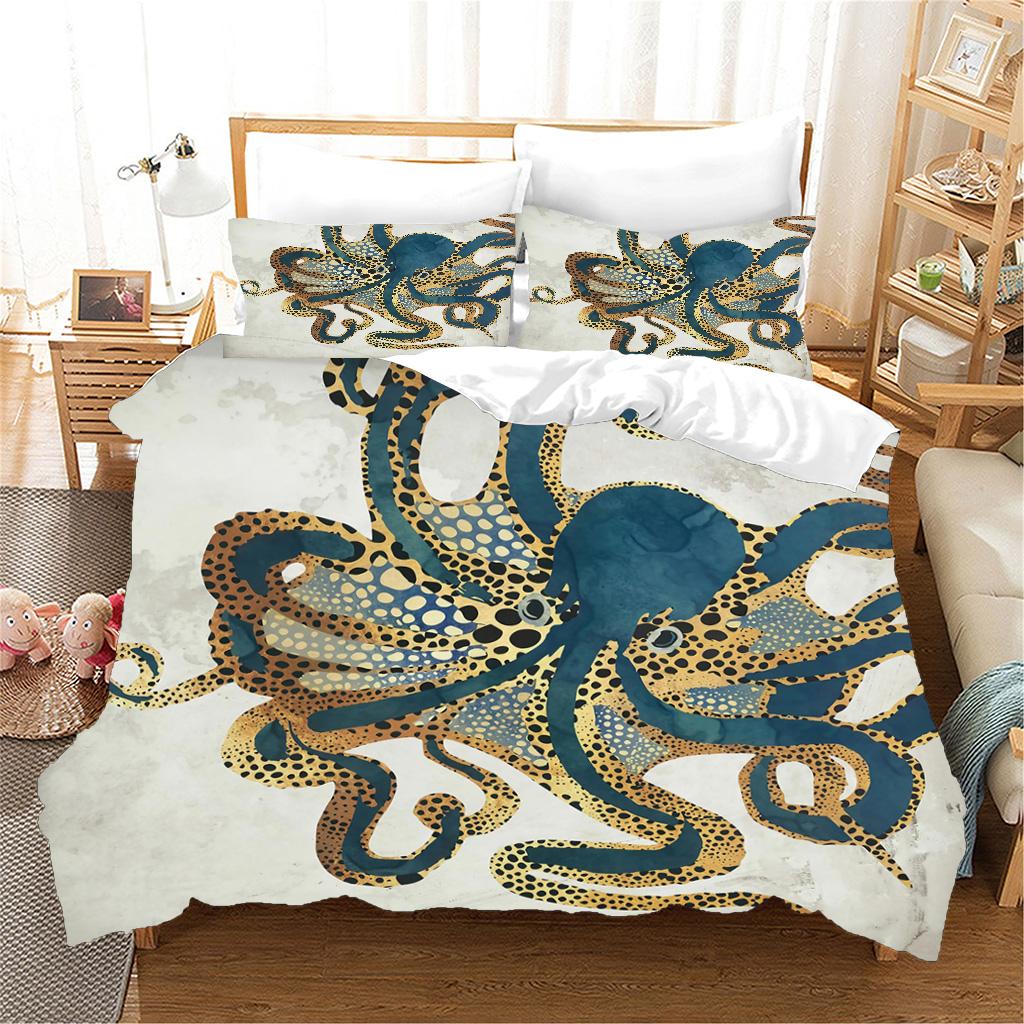 New High Definition Octopus Image Extra Large Duvet Cover Three Piece Bed Set One Duvet Cover Two Pillow Covers EU Single(135*200cm)3pcs
New High Definition Octopus Image Extra Large Duvet Cover Three Piece Bed Set One Duvet Cover Two Pillow Covers EU Single(135*200cm)3pcs