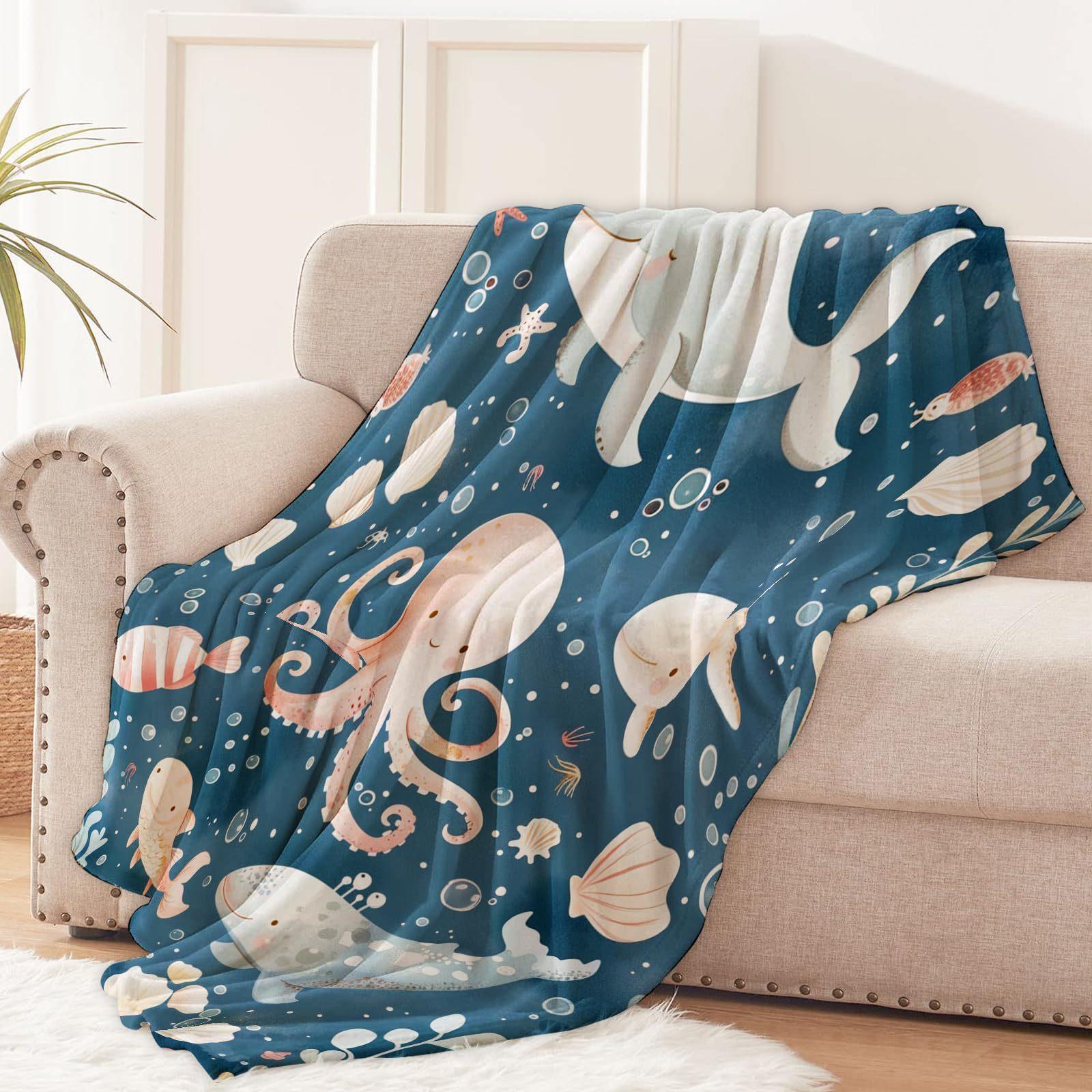 Cartoon whale octopus Printed Blanket for Sofa Bed Travel Camping Living Room Office Conditioning Blanket for All Seasons Gifts 75x90cm
Cartoon whale octopus Printed Blanket for Sofa Bed Travel Camping Living Room Office Conditioning Blanket for All Seasons Gifts 75x90cm