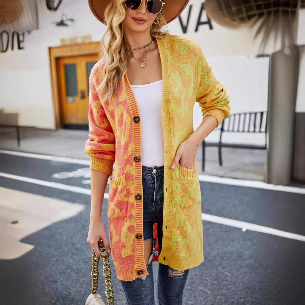 Женский свитер Зима 2025 Повседневный Новый Леопардовый принт Длинный вязаный свитер, Свободный и Модный V-образный вырез Шикарный кардиган KCR4306 XL жёлтый
Женский свитер Зима 2025 Повседневный Новый Леопардовый принт Длинный вязаный свитер, Свободный и Модный V-образный вырез Шикарный кардиган KCR4306 XL жёлтый