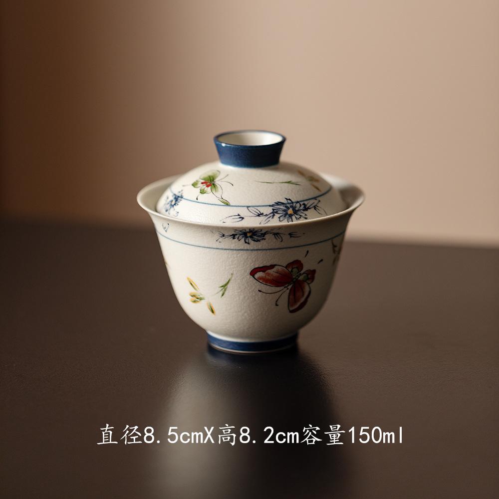 150ml Hand Painted Butterfly Orchid Gaiwan Elegant Tea Tureen Household Tea Bowl With Lid Kit Tea Maker Cover Bowl Teaware Gift
150ml Hand Painted Butterfly Orchid Gaiwan Elegant Tea Tureen Household Tea Bowl With Lid Kit Tea Maker Cover Bowl Teaware Gift