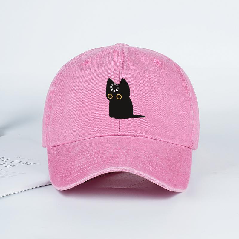 Cute Black Cat Print Washed Baseball Cap Soft Comfortable Lightweight Breathable Adjustable Adorable Healing Trendy Fashi
Cute Black Cat Print Washed Baseball Cap Soft Comfortable Lightweight Breathable Adjustable Adorable Healing Trendy Fashi