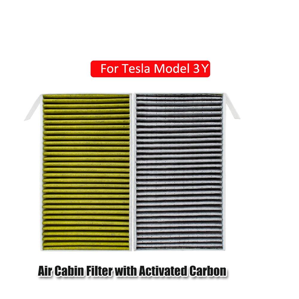 Cabin Air Filter HEPA for Tesla Model Y 2024 Air Intake Filter Replacement with Activated Carbon 2020-2024 Model Y Accessories 2PCS Inside Carbon
Cabin Air Filter HEPA for Tesla Model Y 2024 Air Intake Filter Replacement with Activated Carbon 2020-2024 Model Y Accessories 2PCS Inside Carbon