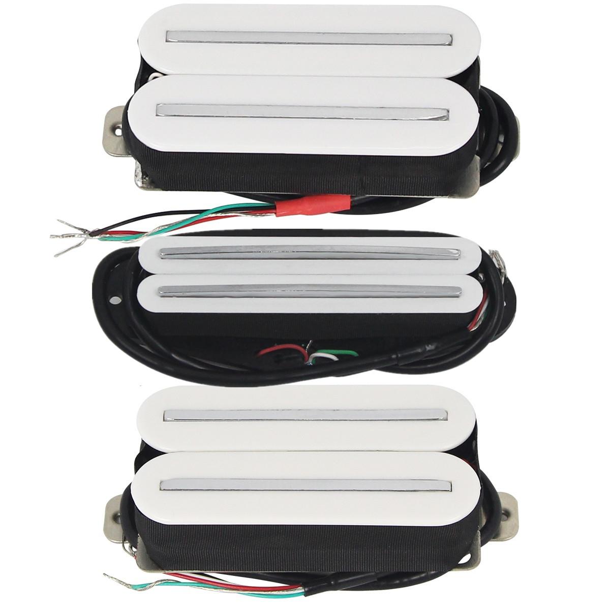 FLEOR 3PCS Ceramic Electric Guitar Dual Rails Humbucker Pickups Set for HSH Guitar Parts, Black/White
FLEOR 3PCS Ceramic Electric Guitar Dual Rails Humbucker Pickups Set for HSH Guitar Parts, Black/White