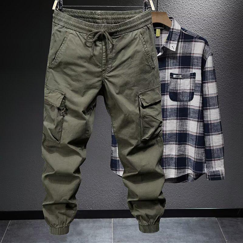 Чоловічі штани робочого одягу армійського зеленого кольору: Трендові, Вільного крою, Зносостійкі, Багато кишень, З манжетами, Повсякденні комбінезони на осінь/зиму. 3XL
Чоловічі штани робочого одягу армійського зеленого кольору: Трендові, Вільного крою, Зносостійкі, Багато кишень, З манжетами, Повсякденні комбінезони на осінь/зиму. 3XL