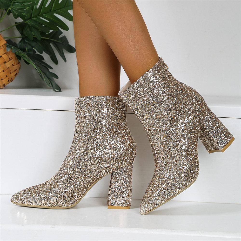 2025 Hot Sale Elegant Women s Sexy Sequinned Ankle Boots Women Shoes Lace Up High Heels Pointy Toe Modern Lady Booties Female 42
2025 Hot Sale Elegant Women s Sexy Sequinned Ankle Boots Women Shoes Lace Up High Heels Pointy Toe Modern Lady Booties Female 42