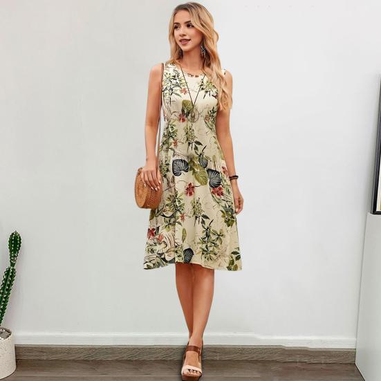 Yousheng Summer Sundress Floral Printing Sleeveless O Neck A-line Knee Length Pullover Daily Wear Vacation Commuting Midi Dress L чёрный
Yousheng Summer Sundress Floral Printing Sleeveless O Neck A-line Knee Length Pullover Daily Wear Vacation Commuting Midi Dress L чёрный