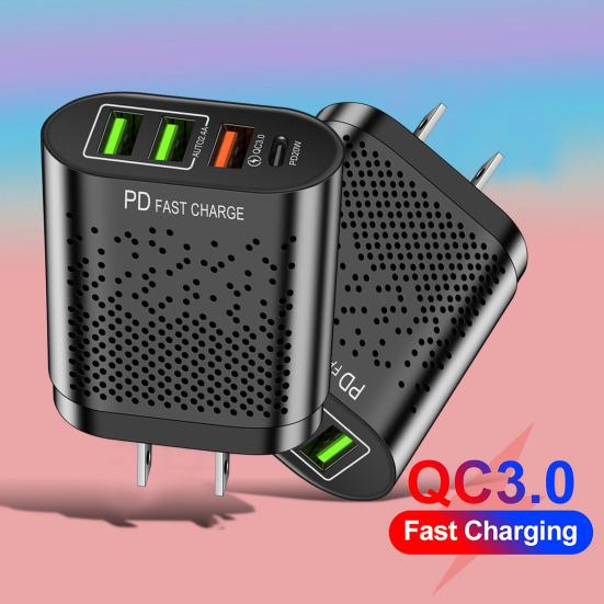 Зарядное устройство, 4 порта USB/Type-C, быстрая зарядка, безопасная, универсальное напряжение, многофункциональная защита, адаптер питания с вилкой стандарта США
Зарядное устройство, 4 порта USB/Type-C, быстрая зарядка, безопасная, универсальное напряжение, многофункциональная защита, адаптер питания с вилкой стандарта США