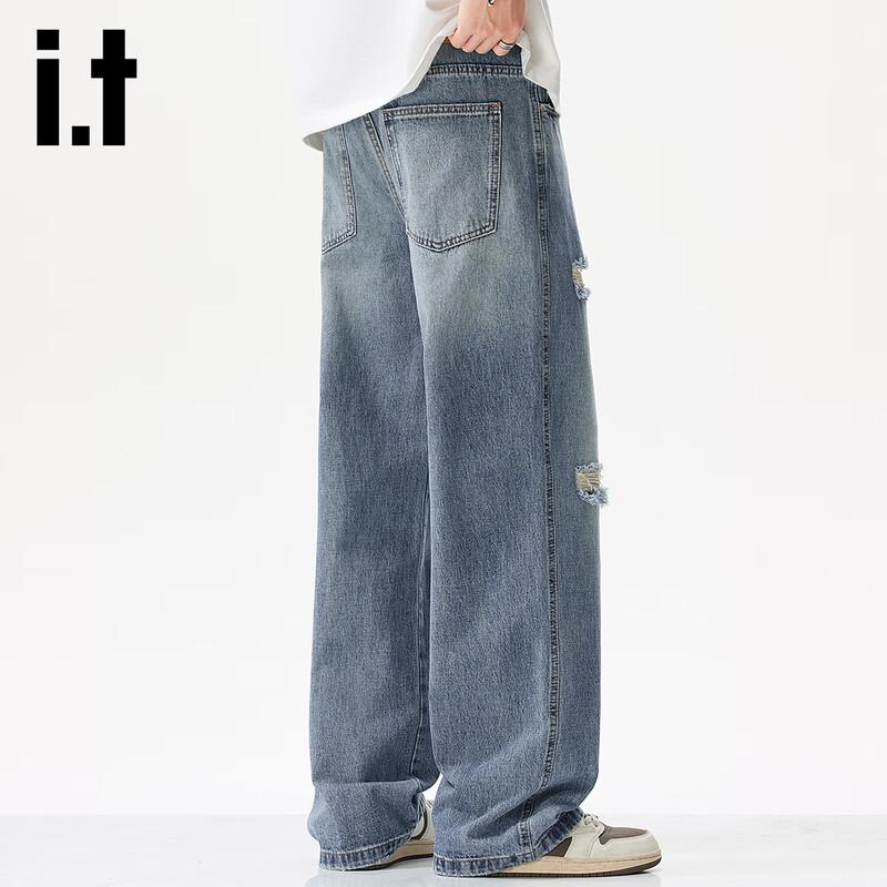 Мужские рваные джинсы из денима прямого кроя Izzue It 34
Мужские рваные джинсы из денима прямого кроя Izzue It 34