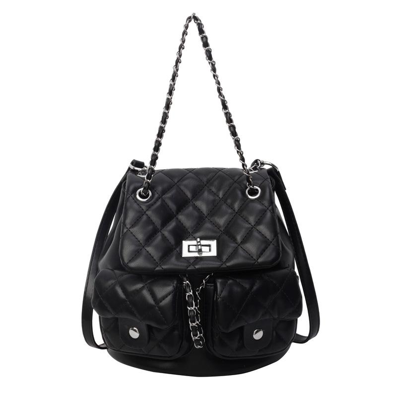 Fashion rhombus chain backpack women s new shoulder bag casual multi-pocket backpack
Fashion rhombus chain backpack women s new shoulder bag casual multi-pocket backpack
