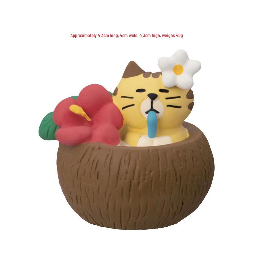 Japanese Summer Mermaid & Coconut Tree Resin Cat Zakka Blind Box Ornament
Japanese Summer Mermaid & Coconut Tree Resin Cat Zakka Blind Box Ornament