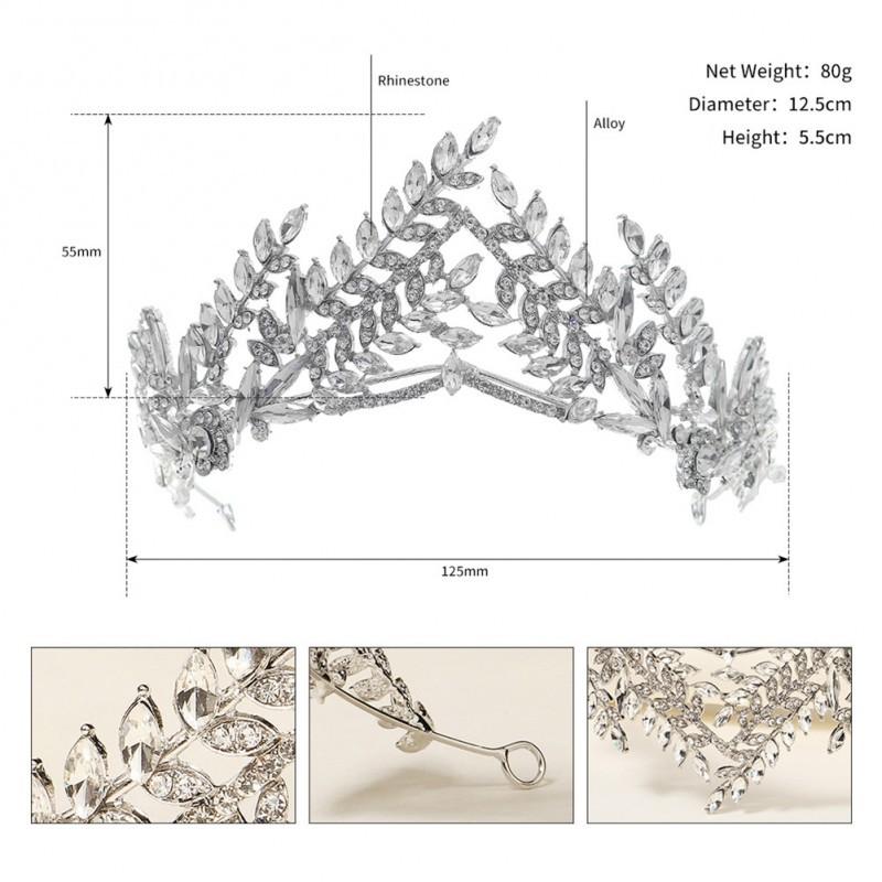 Fashion Princess Birthday Crown Bride Wedding Leaf Headdress High-end Alloy Crystal
Fashion Princess Birthday Crown Bride Wedding Leaf Headdress High-end Alloy Crystal