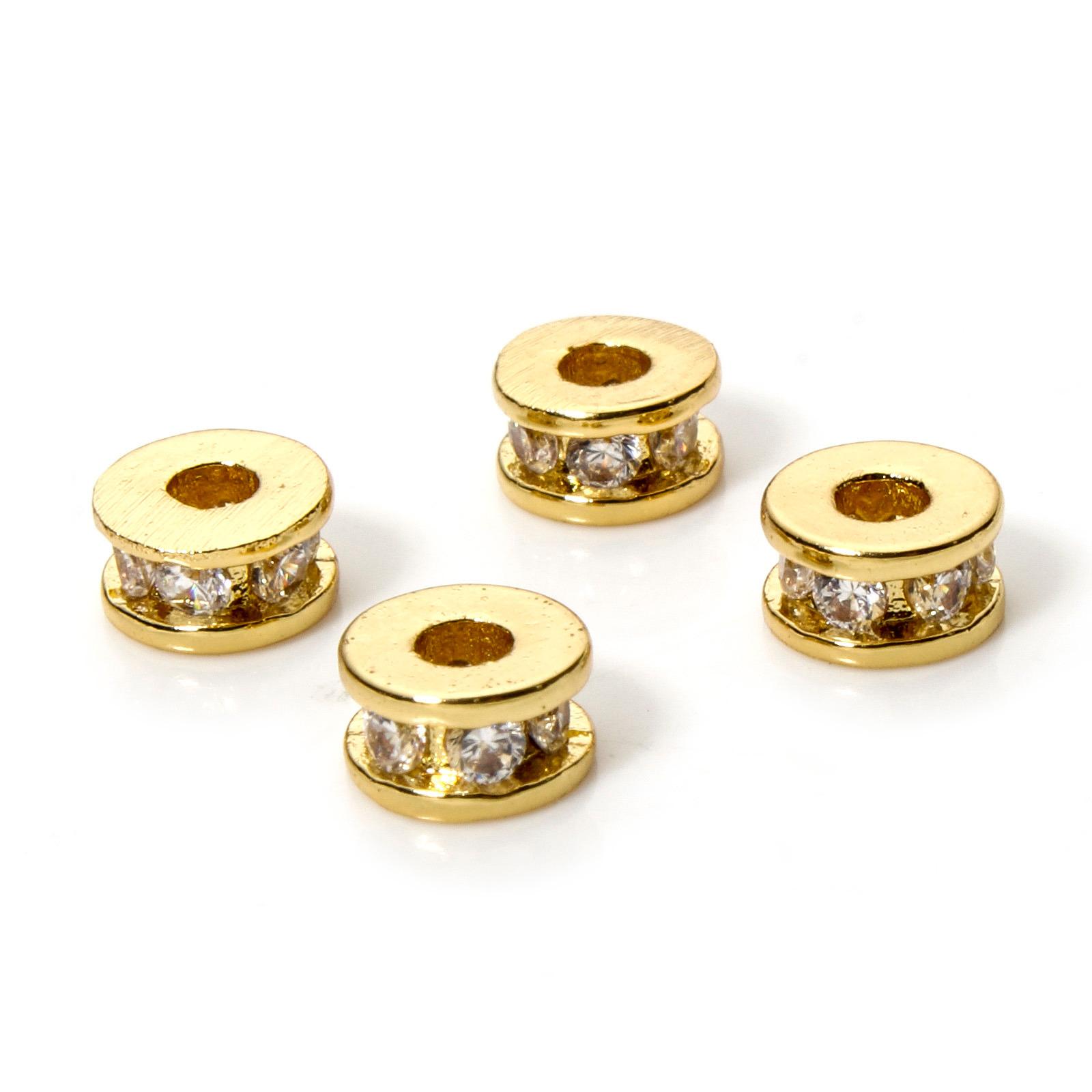 2/6PCs Brass Spacer Beads For DIY Bracelet Jewelry Making Findings 18K Real Gold Plated Flat Round Cubic Zirconia About 5mm Dia. 2PCS прозрачный
2/6PCs Brass Spacer Beads For DIY Bracelet Jewelry Making Findings 18K Real Gold Plated Flat Round Cubic Zirconia About 5mm Dia. 2PCS прозрачный