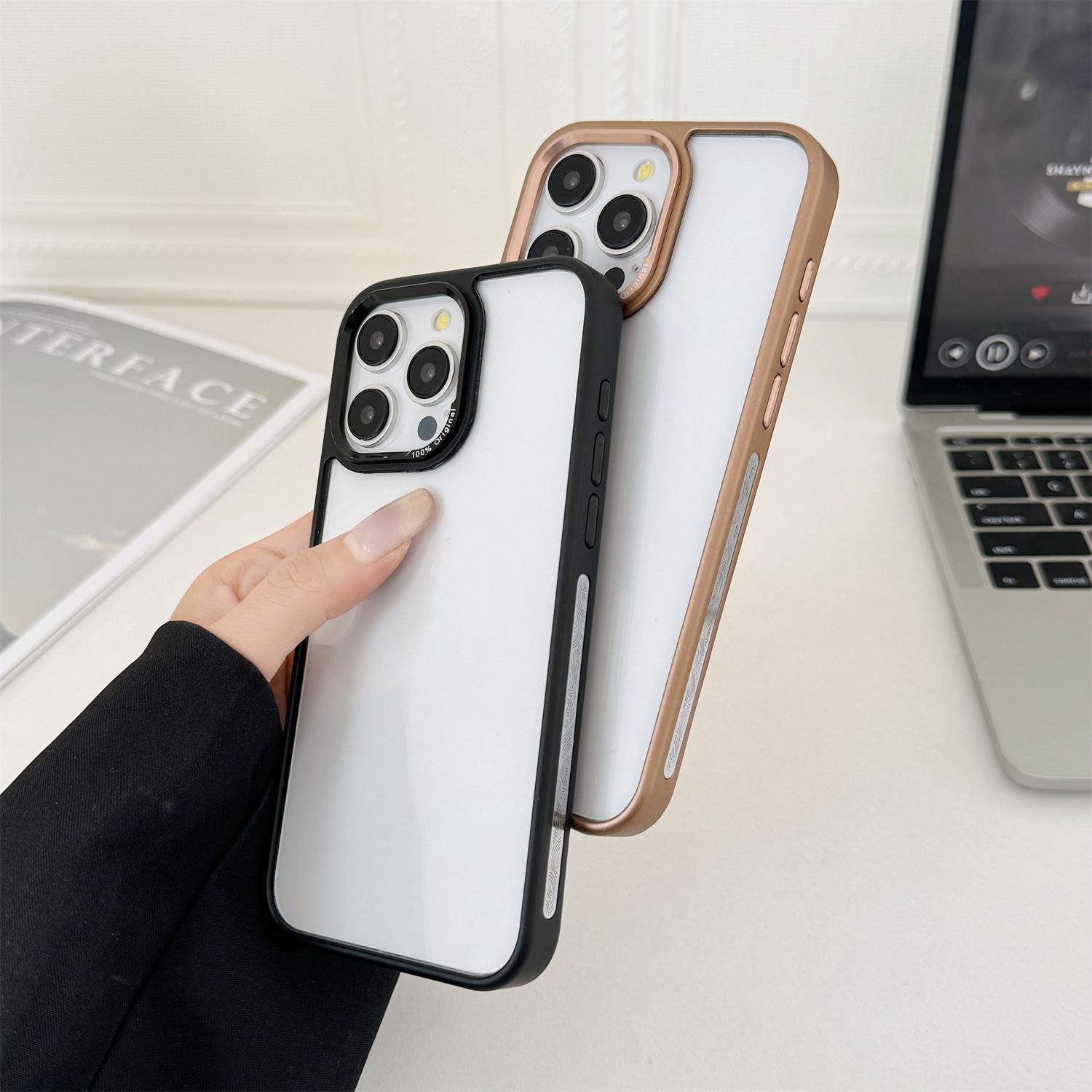 Для iPhone 14 Pro Прозорий чохол для телефону Гальванізований край PC Акрилова задня кришка Silver
Для iPhone 14 Pro Прозорий чохол для телефону Гальванізований край PC Акрилова задня кришка Silver
