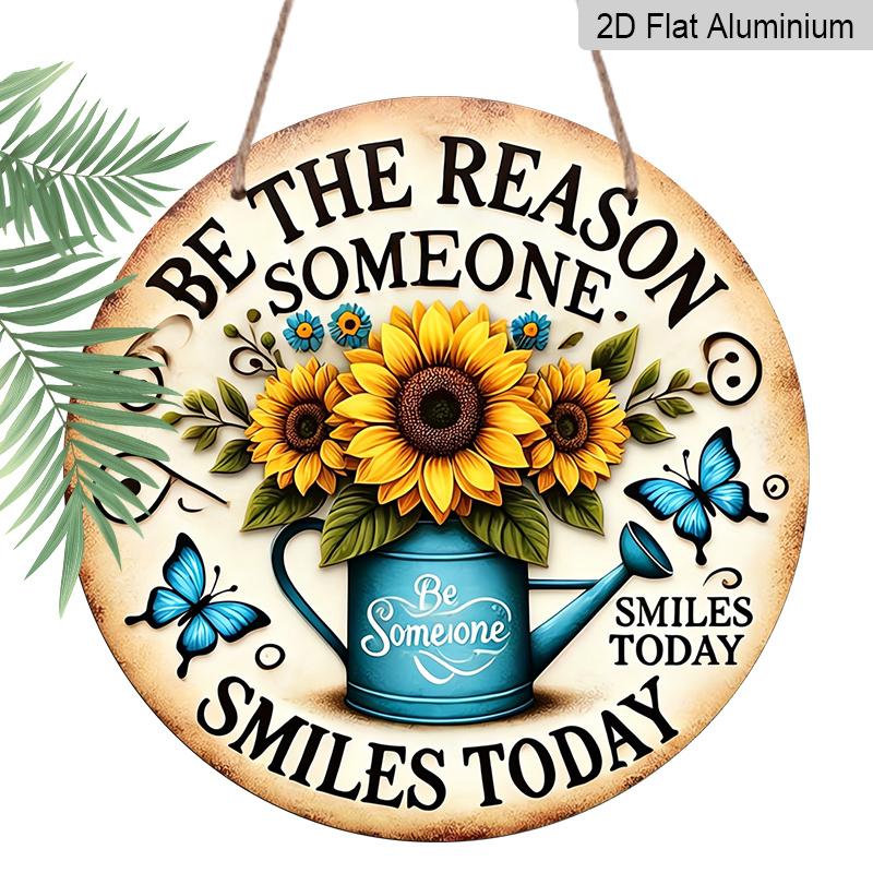 2D Flat, 1pc Round Metal Sign Featuring Rustic Sunflowers And Blue Butterflies, This Aluminum Wall Art Is Perfect for Decorating Homes, Kitchens 7.87×7.87inch
2D Flat, 1pc Round Metal Sign Featuring Rustic Sunflowers And Blue Butterflies, This Aluminum Wall Art Is Perfect for Decorating Homes, Kitchens 7.87×7.87inch