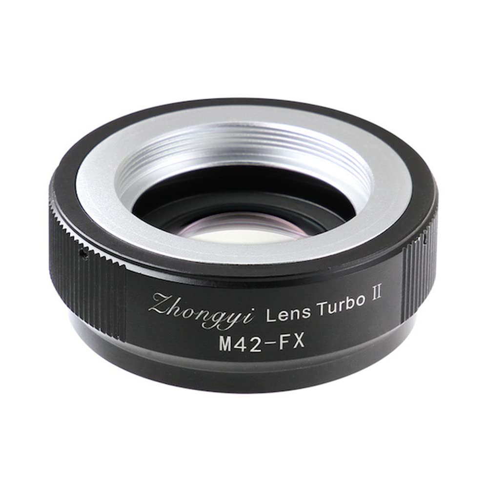 Zhong Yi Optics Focal Reducer Mount Adapter Lens Turbo II Mount Lens to Fujifilm X M42-FX (M42 Mount)
Zhong Yi Optics Focal Reducer Mount Adapter Lens Turbo II Mount Lens to Fujifilm X M42-FX (M42 Mount)