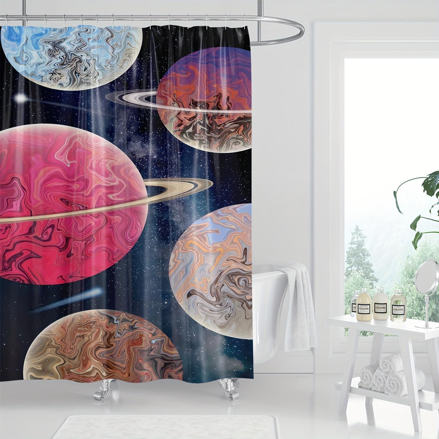 1pc Trendy Planet Art Shower Curtain - Polyester, Vibrant Space-Themed Design with Hooks for Modern Bathrooms, Machine Washable 90x180cm35x71in
1pc Trendy Planet Art Shower Curtain - Polyester, Vibrant Space-Themed Design with Hooks for Modern Bathrooms, Machine Washable 90x180cm35x71in