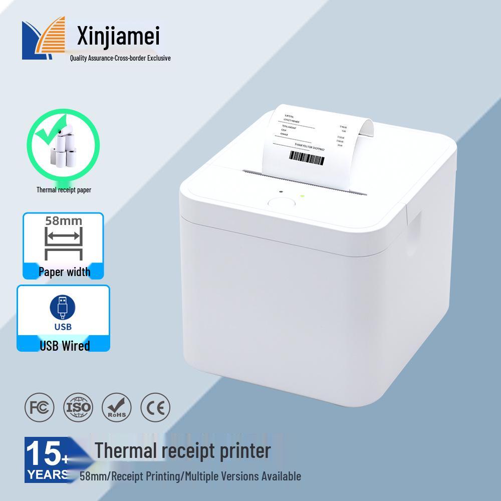 Xinjia Mei 58mm Thermal Receipt Printer: Compact Desk Label & Ticket Machine
Xinjia Mei 58mm Thermal Receipt Printer: Compact Desk Label & Ticket Machine