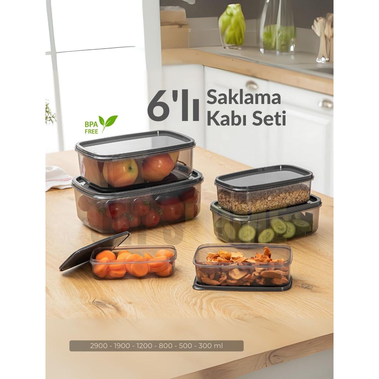 6 lı Set Erzak Saklama Kabı Seti BPA Free Erzak Kabı Bakliyat Saklama Kapları Buzdolabı Kabı
6 lı Set Erzak Saklama Kabı Seti BPA Free Erzak Kabı Bakliyat Saklama Kapları Buzdolabı Kabı