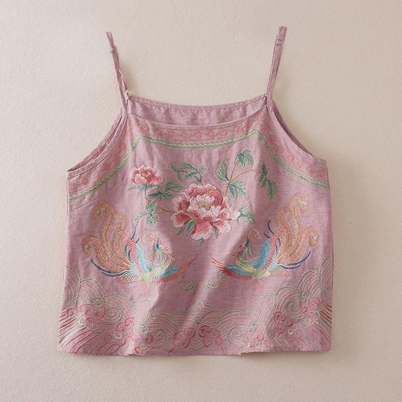 women s Adjustable Strap Phoenix Floral Embroidered Camisole Vintage Linen Sleeveless Tank Top 3XL рожевий
women s Adjustable Strap Phoenix Floral Embroidered Camisole Vintage Linen Sleeveless Tank Top 3XL рожевий