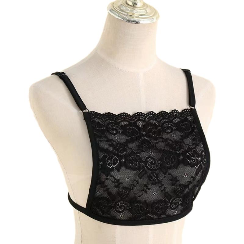 Женский кружевной бюстгальтер-топ с цветочным узором, с вырезом, закрывающий грудь, невидимая обертка для груди, бесшовное белье без бретелек, бюстгальтер-топ, жилет чёрный
Женский кружевной бюстгальтер-топ с цветочным узором, с вырезом, закрывающий грудь, невидимая обертка для груди, бесшовное белье без бретелек, бюстгальтер-топ, жилет чёрный