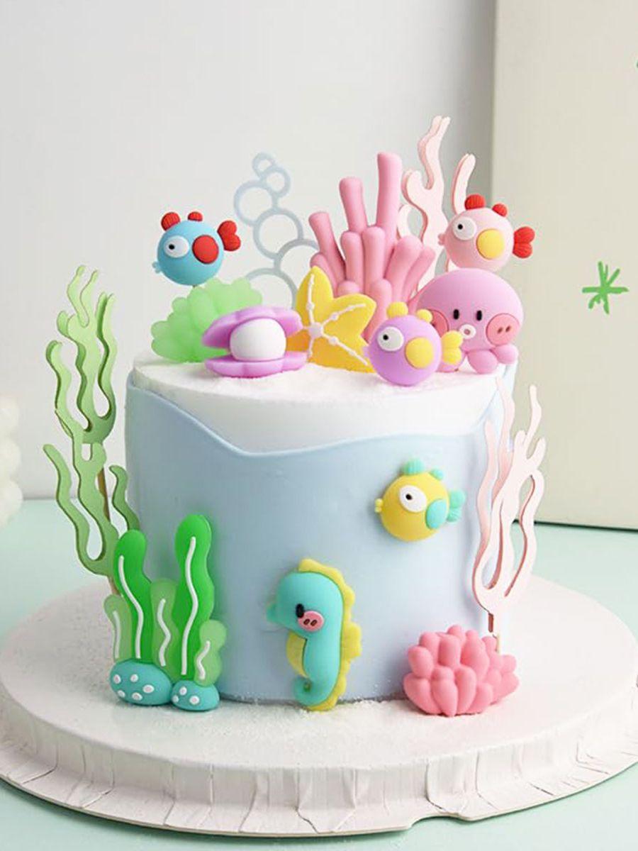 12 PCS Under The Sea Cake Decoration Ocean Cake Topper Under The Sea Party Supplies Octopus, Seahorse Ocean Life Cake Decoration рожевий
12 PCS Under The Sea Cake Decoration Ocean Cake Topper Under The Sea Party Supplies Octopus, Seahorse Ocean Life Cake Decoration рожевий