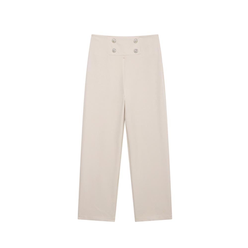 2025 Spring/Summer Women s Slim-Fit High-Waisted Straight-Leg Pants with Button Detail XS белый/кремовый
2025 Spring/Summer Women s Slim-Fit High-Waisted Straight-Leg Pants with Button Detail XS белый/кремовый