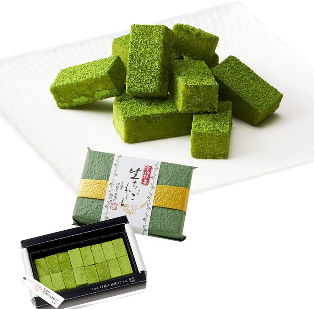 Ito Kyuemon Uji Matcha Matcha Raw Chocolate 16 pieces in a wrapped in Japanese paper box,
Ito Kyuemon Uji Matcha Matcha Raw Chocolate 16 pieces in a wrapped in Japanese paper box,