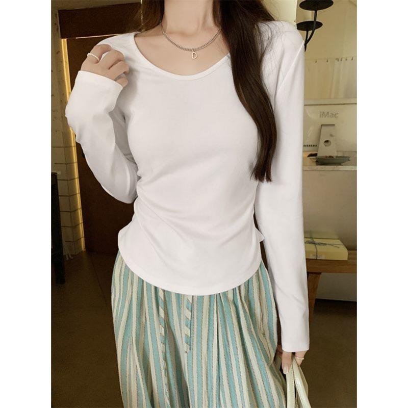 Простая базовая рубашка с V-образным вырезом для женщин, весенняя новинка, сексуальный низкий вырез, открывающий ключицу, облегающая фигуру XL белый
Простая базовая рубашка с V-образным вырезом для женщин, весенняя новинка, сексуальный низкий вырез, открывающий ключицу, облегающая фигуру XL белый