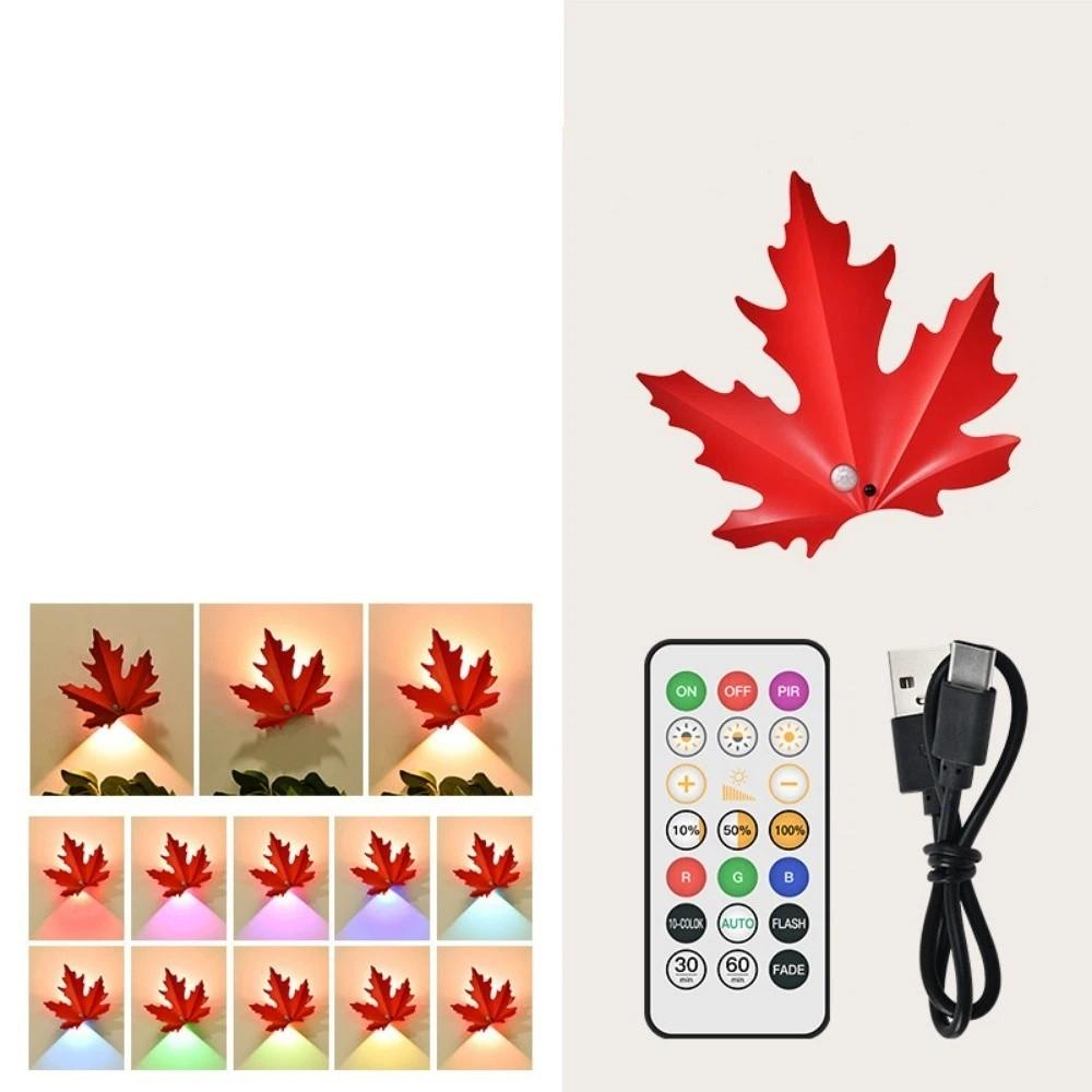 Creative Maple Leaves Bedroom Remote Light Maple Leaves Shaped USB Rechargeable Outdoor Wall Spotlight Dimmable Motion Sensor
Creative Maple Leaves Bedroom Remote Light Maple Leaves Shaped USB Rechargeable Outdoor Wall Spotlight Dimmable Motion Sensor