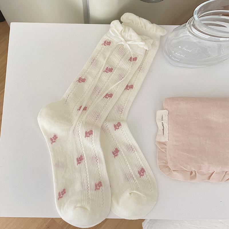 Женские летние тонкие винтажные носки с лентой-бантом, маленькие цветочные, милые кружевные сетчатые носки-гольфы 1 pair молочный белый
Женские летние тонкие винтажные носки с лентой-бантом, маленькие цветочные, милые кружевные сетчатые носки-гольфы 1 pair молочный белый