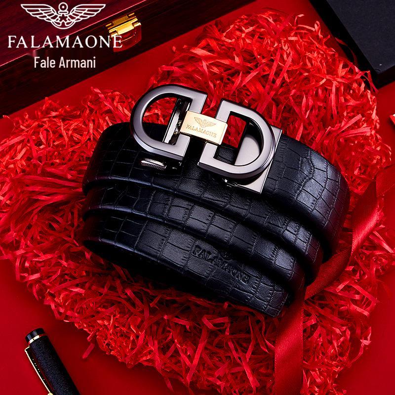 Armani Men s Automatic Buckle Cowhide Leather Belt - Casual Fashion for Young and Middle-Aged Men 125 cm
Armani Men s Automatic Buckle Cowhide Leather Belt - Casual Fashion for Young and Middle-Aged Men 125 cm