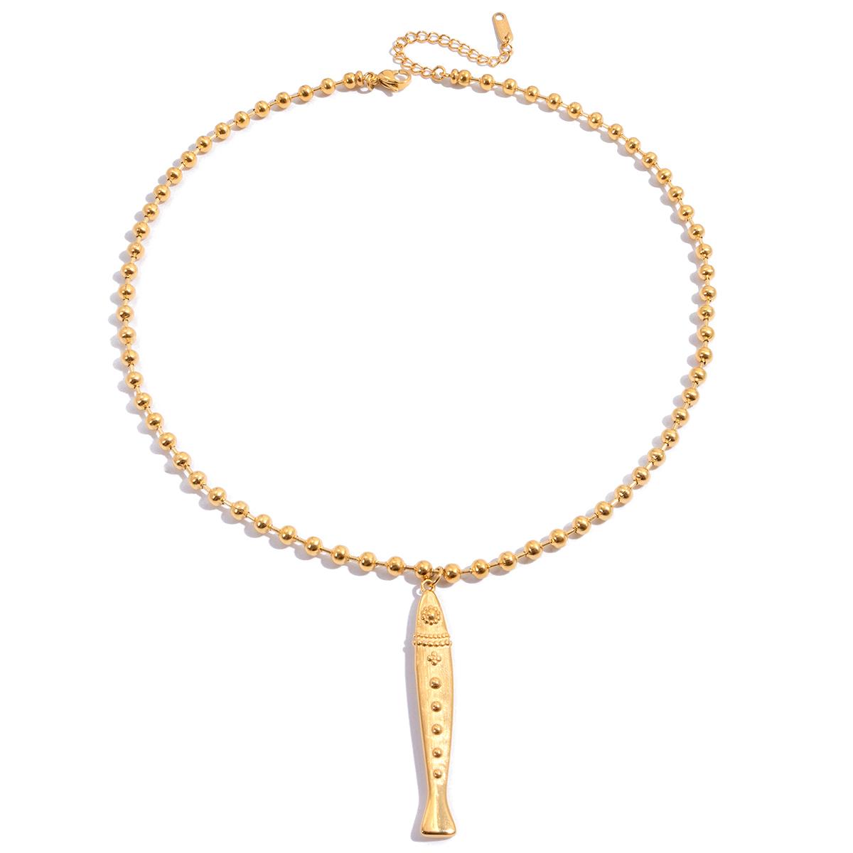 Yori Exclusive Waterproof Stainless Steel Fish pendant beaded necklace Vintage Golden 18K Plated Fashion Jewelry
Yori Exclusive Waterproof Stainless Steel Fish pendant beaded necklace Vintage Golden 18K Plated Fashion Jewelry
