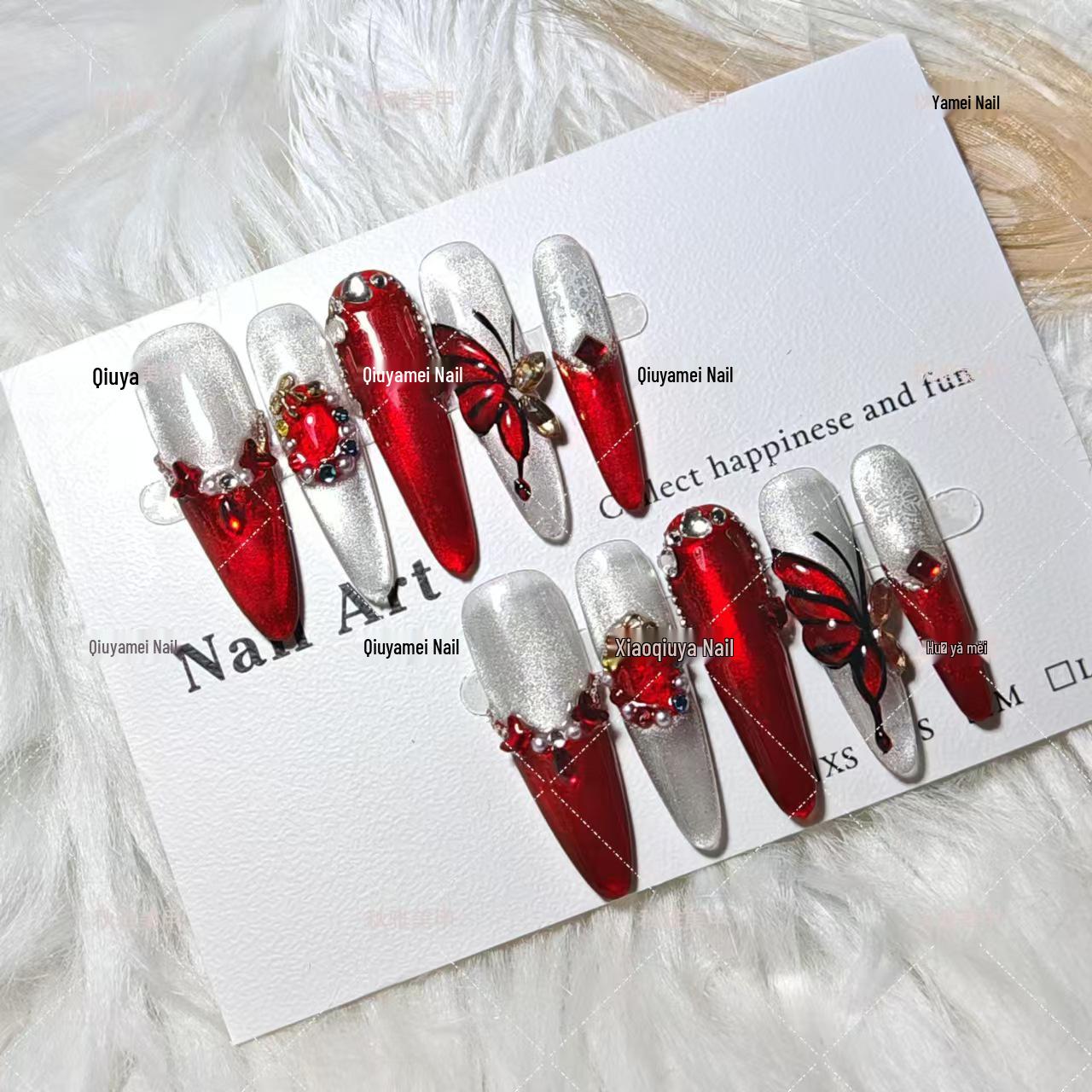 Худой пес Ручная работа Кошачий глаз Красные накладные ногти - Новогодний стиль Очаровательные наклейки Large
Худой пес Ручная работа Кошачий глаз Красные накладные ногти - Новогодний стиль Очаровательные наклейки Large