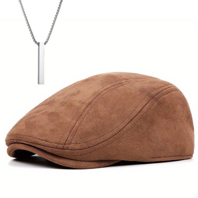 2-Pcs Set: One Hat and One Necklace, Men s Antler Beanie, New Youth Newsboy Cap, Windproof Warm Winter Hat, Christmas Party Accessory 1pc коричневий
2-Pcs Set: One Hat and One Necklace, Men s Antler Beanie, New Youth Newsboy Cap, Windproof Warm Winter Hat, Christmas Party Accessory 1pc коричневий