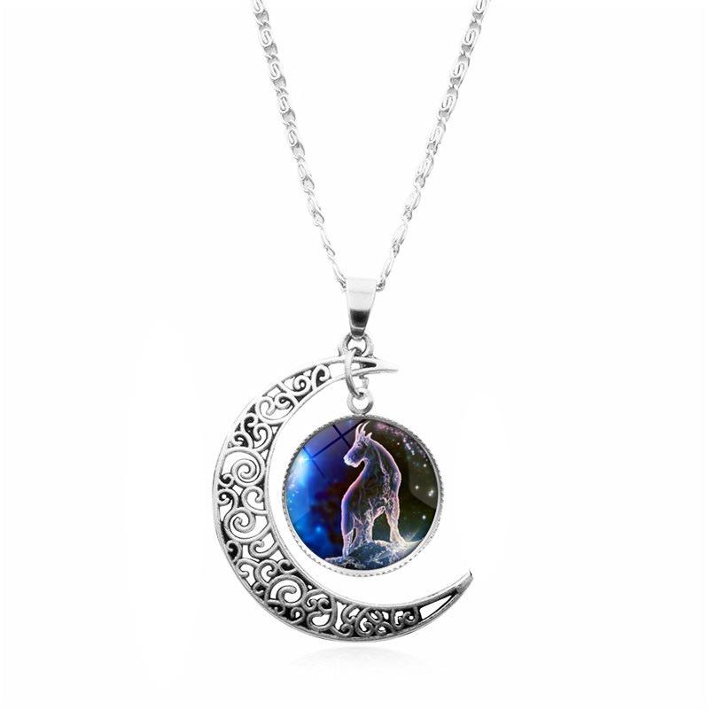Zodiac Moon Gemstone Necklace For Women Versatile Pendant Jewelry Sweater Chain Birthday Gift
Zodiac Moon Gemstone Necklace For Women Versatile Pendant Jewelry Sweater Chain Birthday Gift