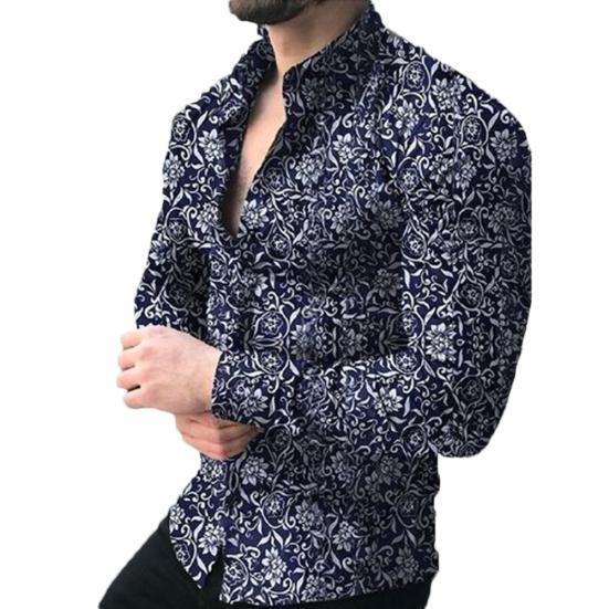 Fashion Men Casual Floral Print Slim Fit Long Sleeve Turn Down Collar Shirt Top XL темно-синього кольору
Fashion Men Casual Floral Print Slim Fit Long Sleeve Turn Down Collar Shirt Top XL темно-синього кольору