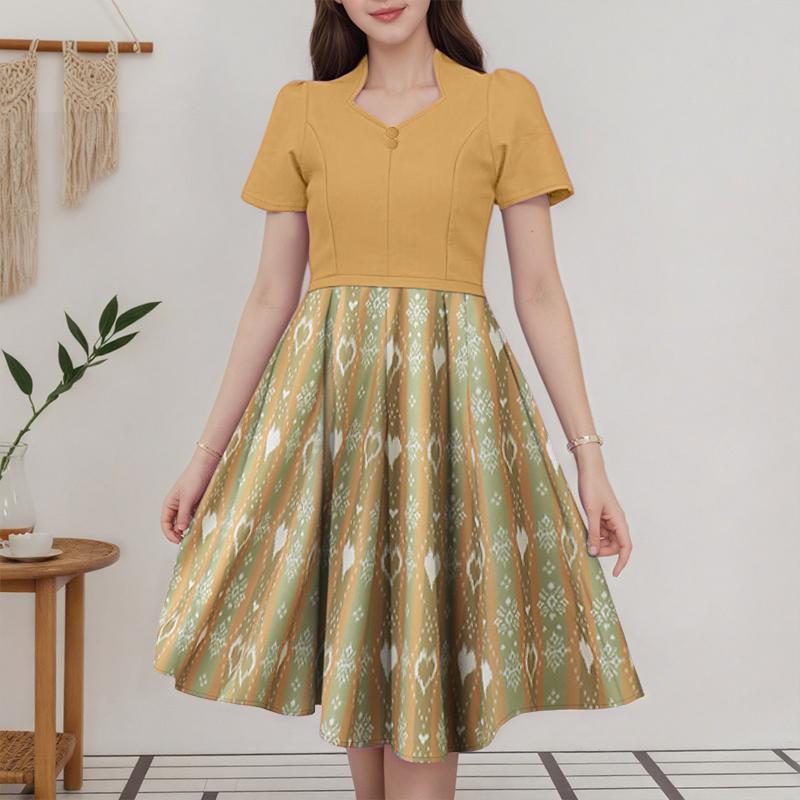 ZANZEA Женское повседневное летнее платье с короткими рукавами, квадратным вырезом и принтом пэчворк 5XL
ZANZEA Женское повседневное летнее платье с короткими рукавами, квадратным вырезом и принтом пэчворк 5XL