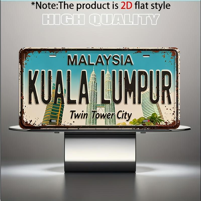 D Flat Decorative Only pc Vintage Kuala Lumpur Metal License Plate Decorative Plaque and Ornament Suitable for Homes 15x30cm(5.9x7.8inch)
D Flat Decorative Only pc Vintage Kuala Lumpur Metal License Plate Decorative Plaque and Ornament Suitable for Homes 15x30cm(5.9x7.8inch)