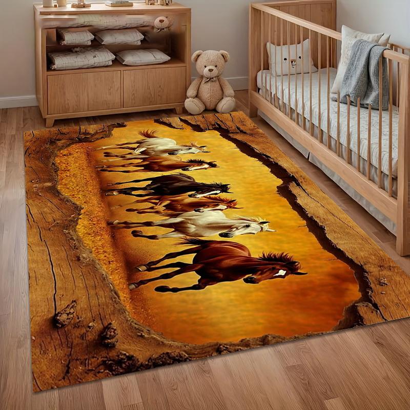 Running Herd of Horses Vintage Western Area Rug Non Slip Soft Floor Carpet for Living Room Bedroom Entryway Western Decor 40X60cm
Running Herd of Horses Vintage Western Area Rug Non Slip Soft Floor Carpet for Living Room Bedroom Entryway Western Decor 40X60cm