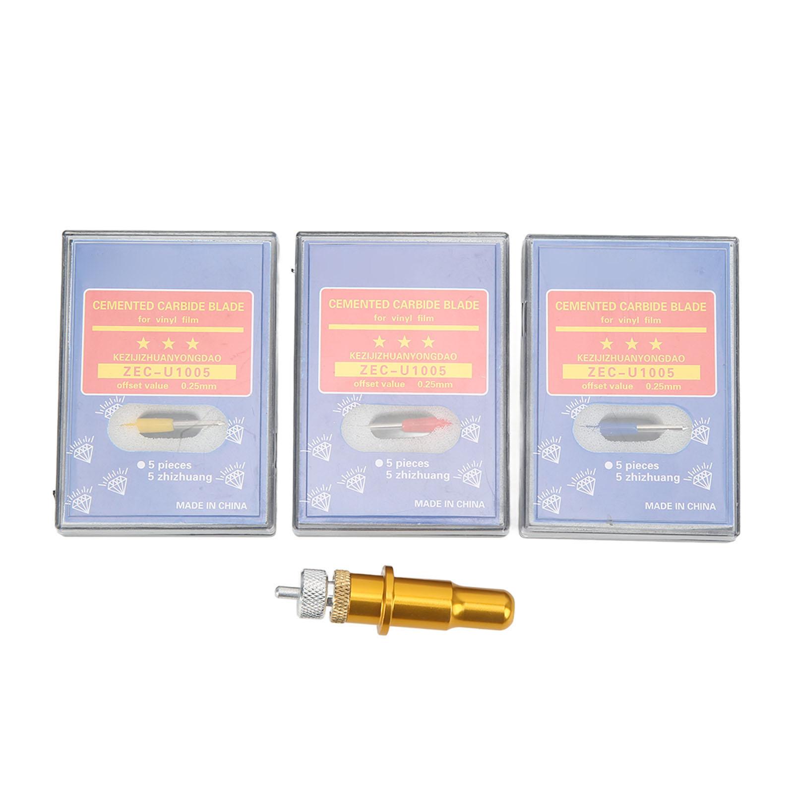 Cutting Plotter Knife Holder Kit 3 Types Different Blades Incisive Cutting Safe Packaging Tungsten Steel Cutter Blades
Cutting Plotter Knife Holder Kit 3 Types Different Blades Incisive Cutting Safe Packaging Tungsten Steel Cutter Blades