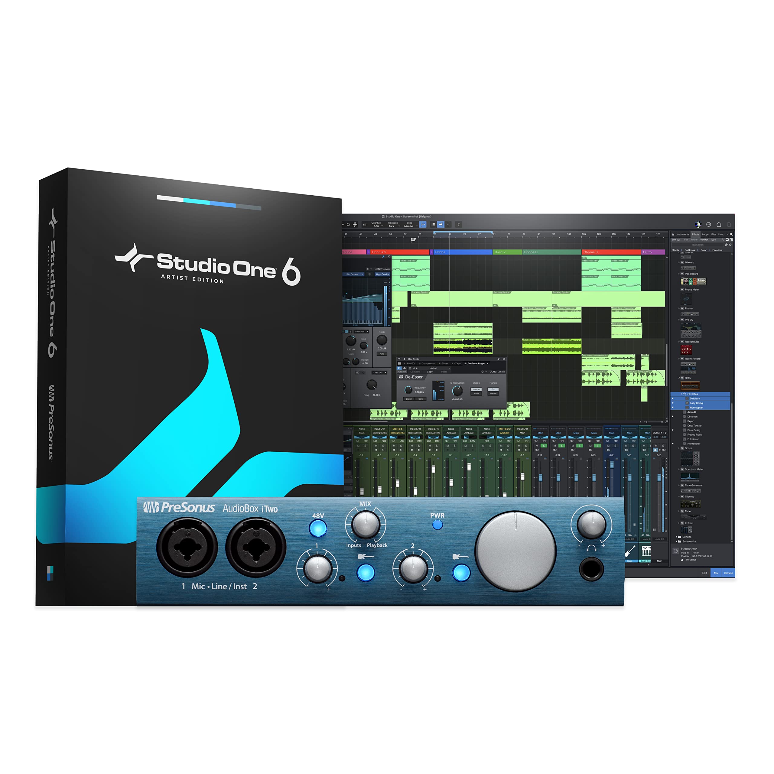 PreSonus AudioBox iTwo USBiPad Audio Interface 24Bit 96kHz 2 Input2 Output Studio One Artist Bundle
PreSonus AudioBox iTwo USBiPad Audio Interface 24Bit 96kHz 2 Input2 Output Studio One Artist Bundle