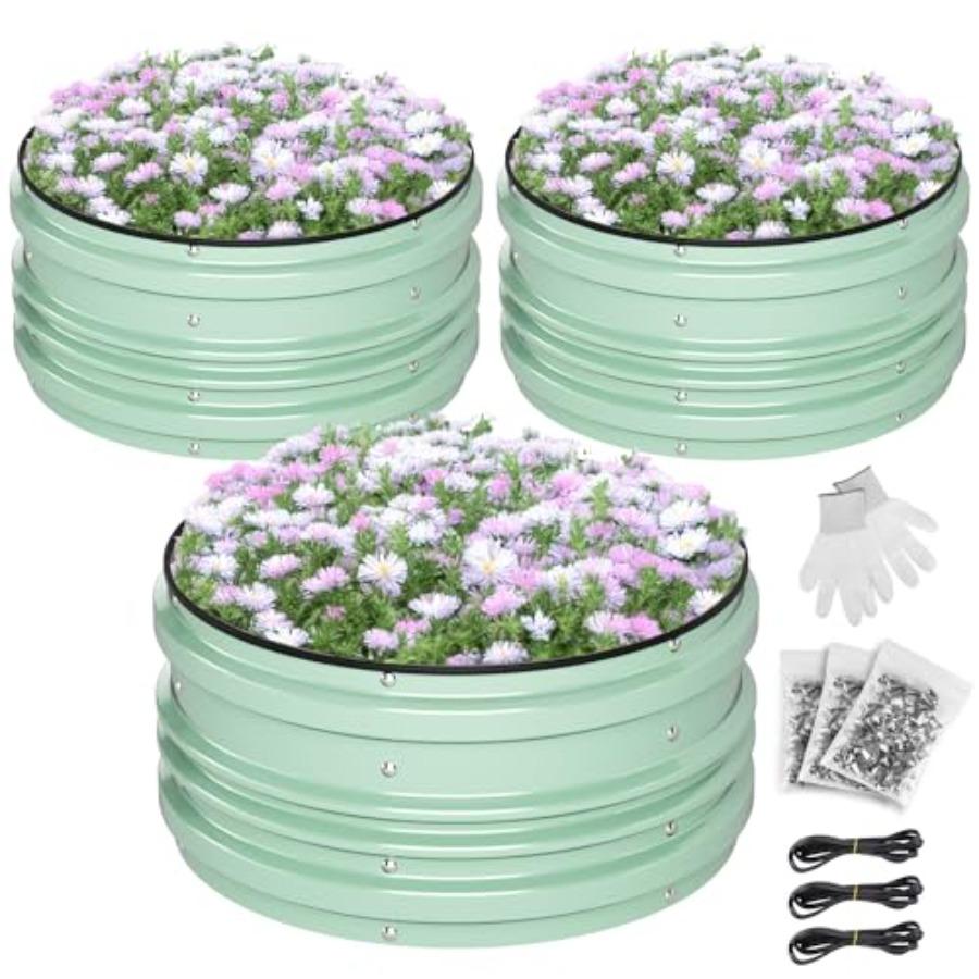 3Pcs 2x2x1ft Galvanized Raised Garden Bed Set Green Rust Corrosion Protection Easy Assembly Safe Edge Ideal for Vegetables Flow United States
3Pcs 2x2x1ft Galvanized Raised Garden Bed Set Green Rust Corrosion Protection Easy Assembly Safe Edge Ideal for Vegetables Flow United States
