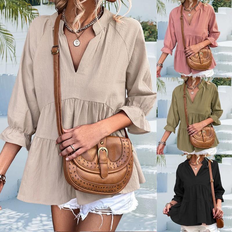 2025 spring and summer new women s clothing ebay hot sale loose V-neck pleated short top S рожевий
2025 spring and summer new women s clothing ebay hot sale loose V-neck pleated short top S рожевий