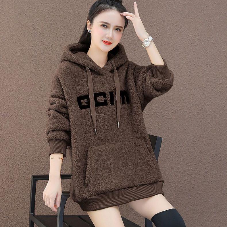 Модная флисовая теплая свободная толстовка с капюшоном для женщин 4XL кофейный
Модная флисовая теплая свободная толстовка с капюшоном для женщин 4XL кофейный
