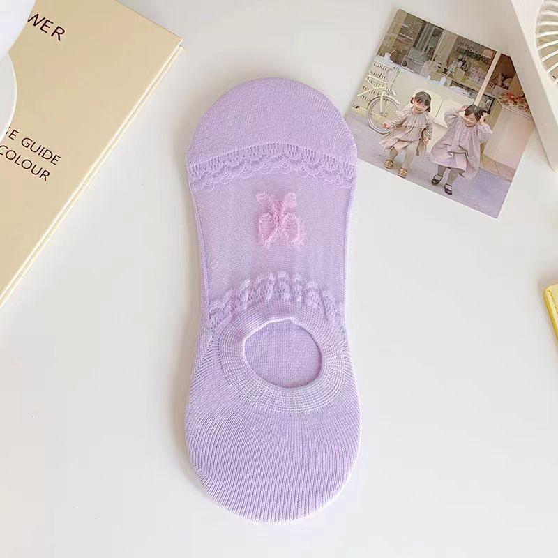 Женские летние тонкие кружевные носки-лодочки из ледяного шелка с бабочками 1 pair фиолетовый
Женские летние тонкие кружевные носки-лодочки из ледяного шелка с бабочками 1 pair фиолетовый